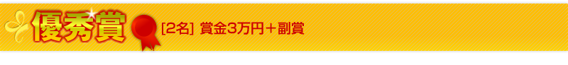 優秀賞:2名賞金3万円+副賞